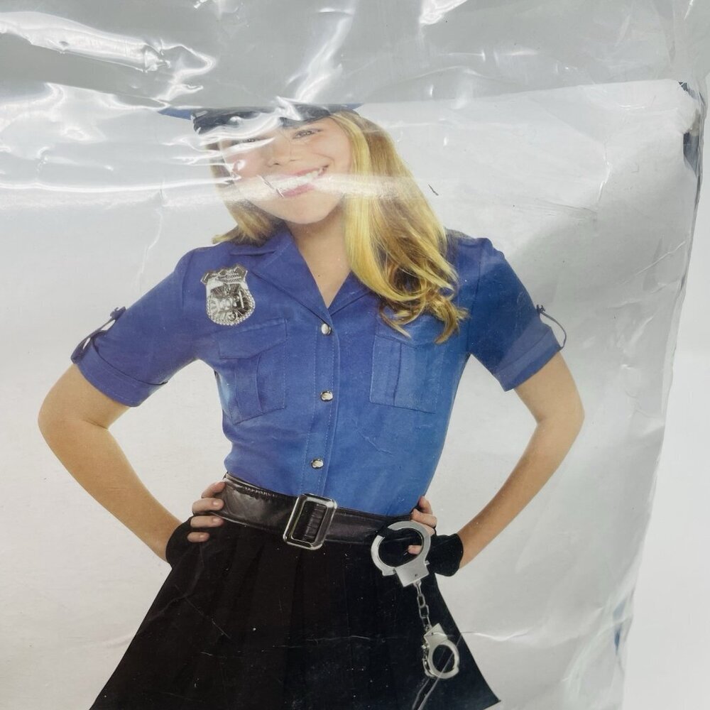 Cop Cutie Police‎ Officer Youth Girls Size Large 14/16 Halloween Costume in Blue - Picture 4 of 8